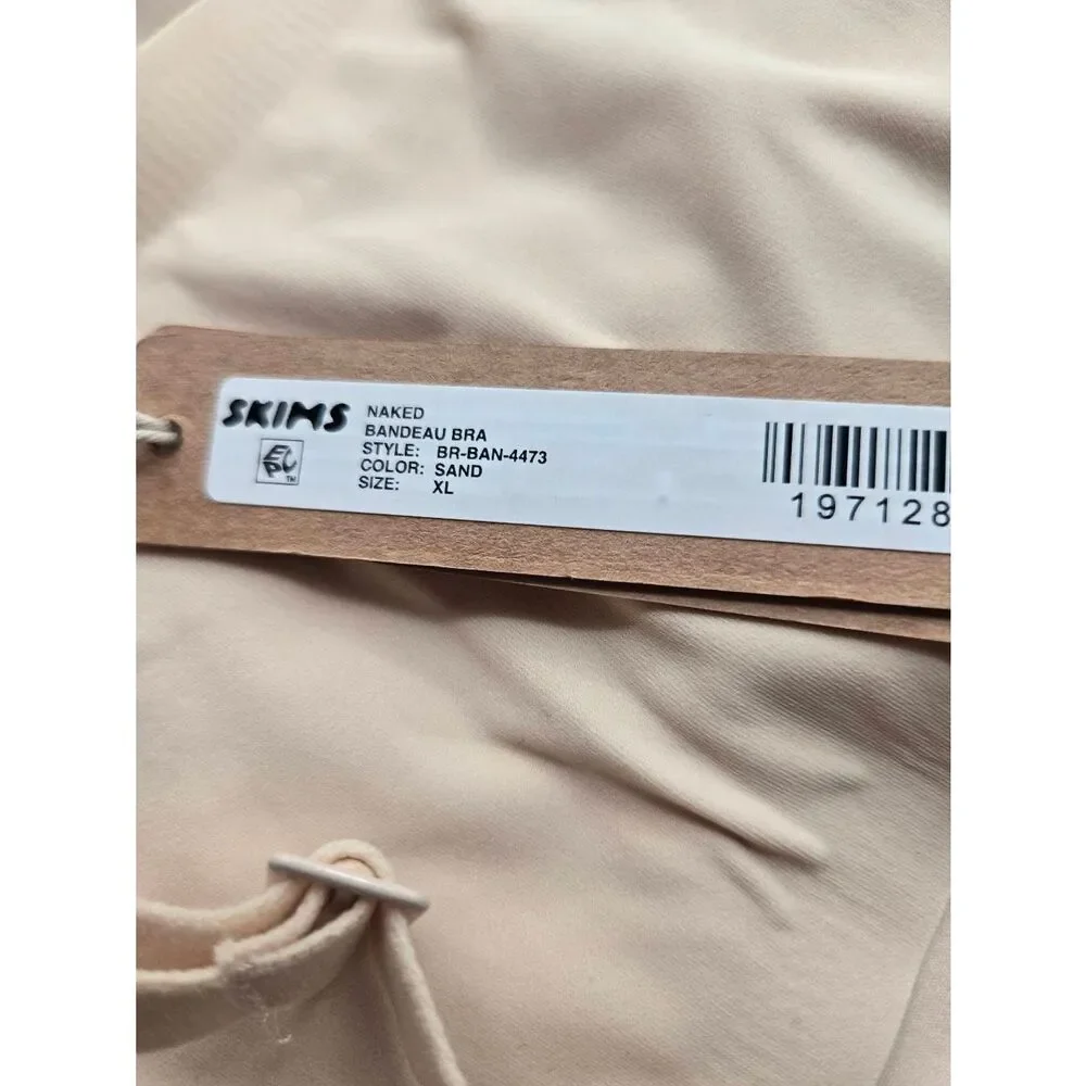 Skims Bandeau Bra Size XL Color Nude NWT - Picture 5 of 5